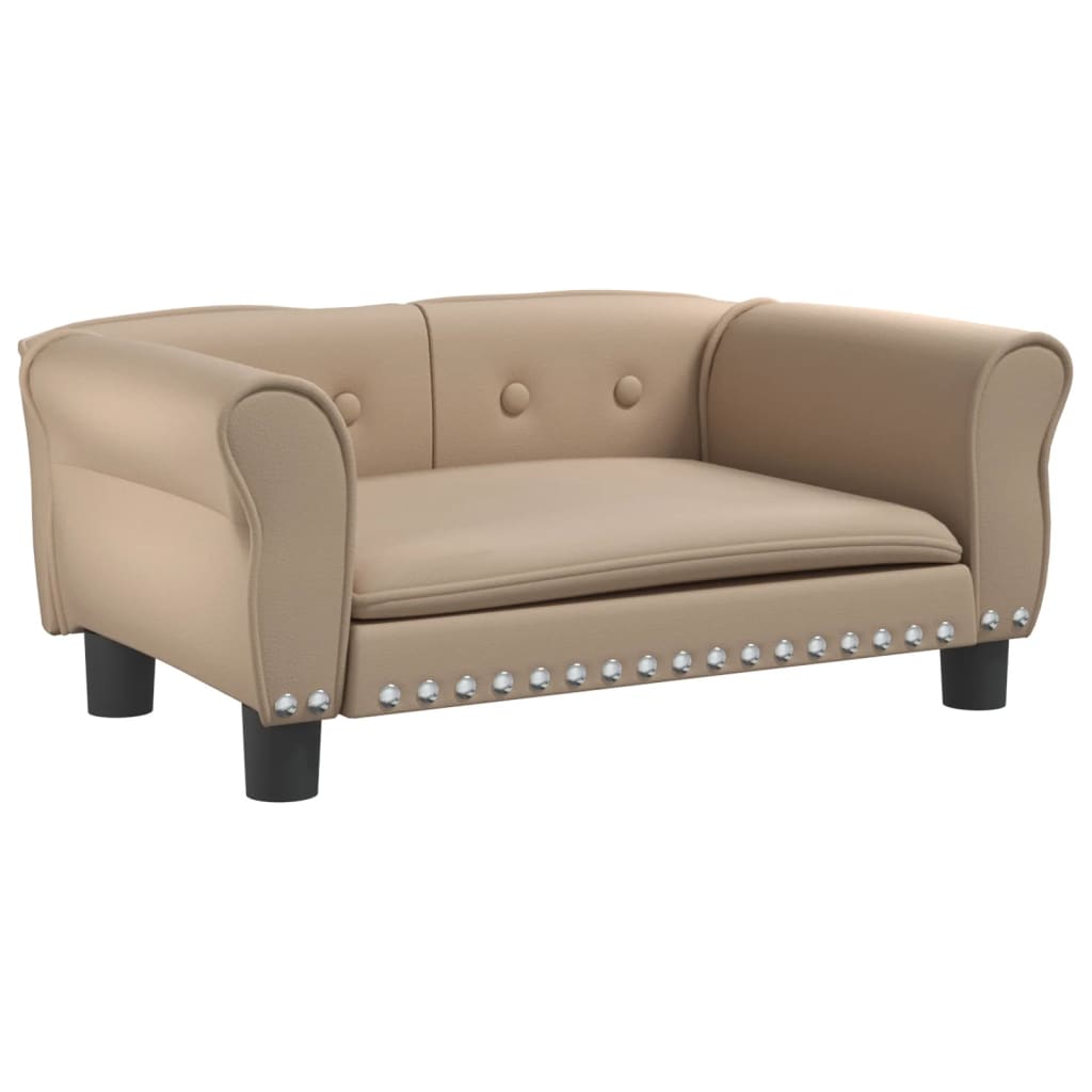 Vidaxl Hundekorb 70x45x30 cm künstlicher Leder Cappuccinocente