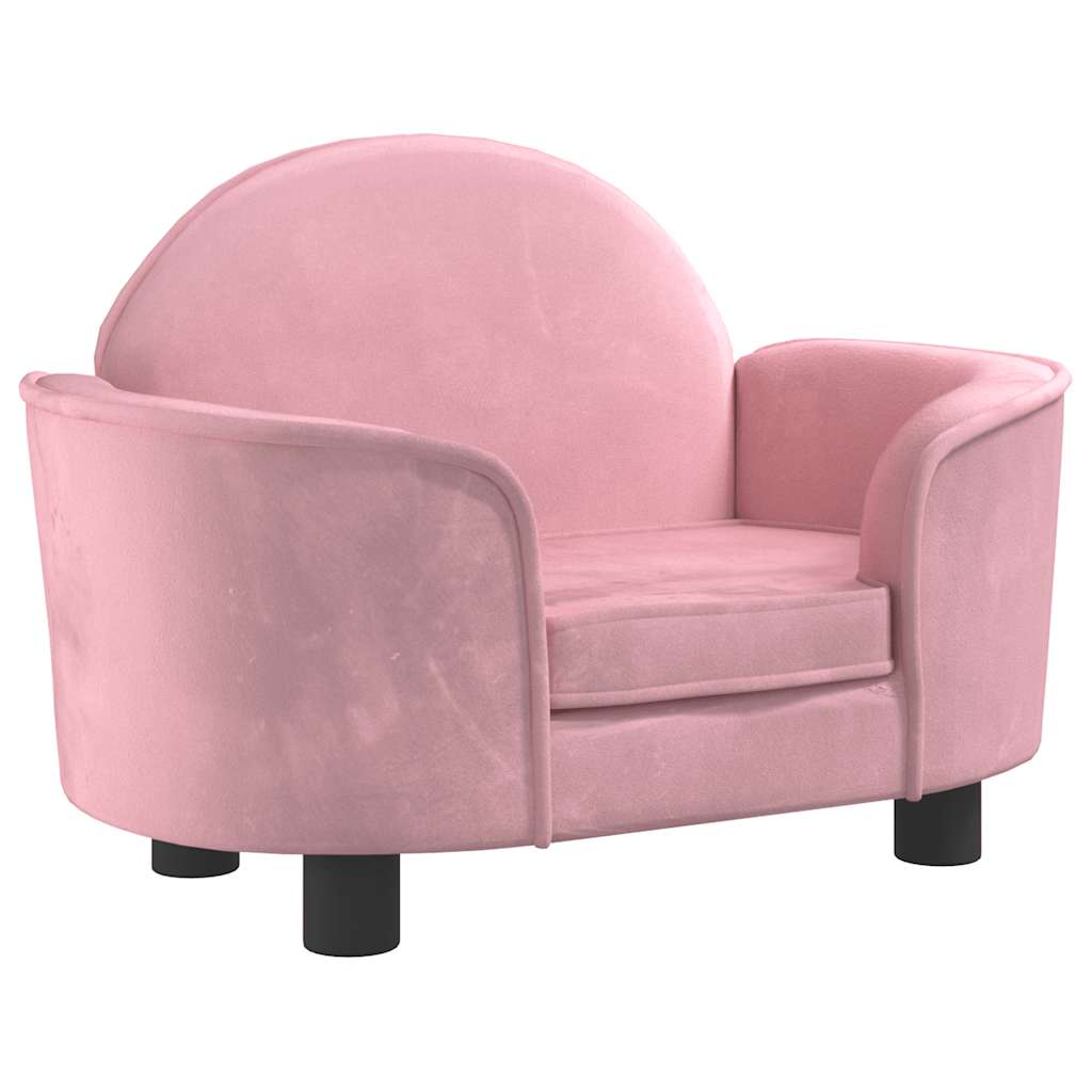 Vidaxxl Hundebett 66x40x45 cm samtrosa