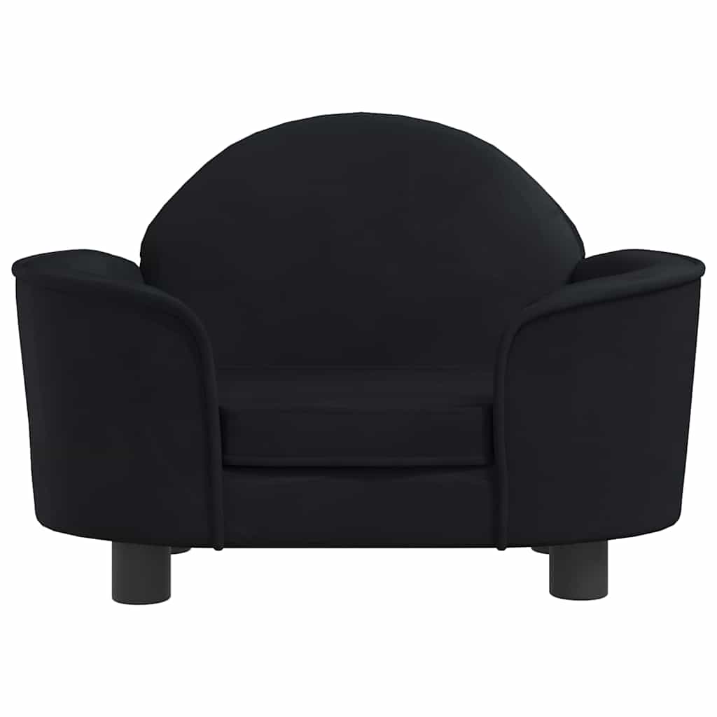 Vidaxl Hundekorb 66x40x45 cm Samt Schwarz