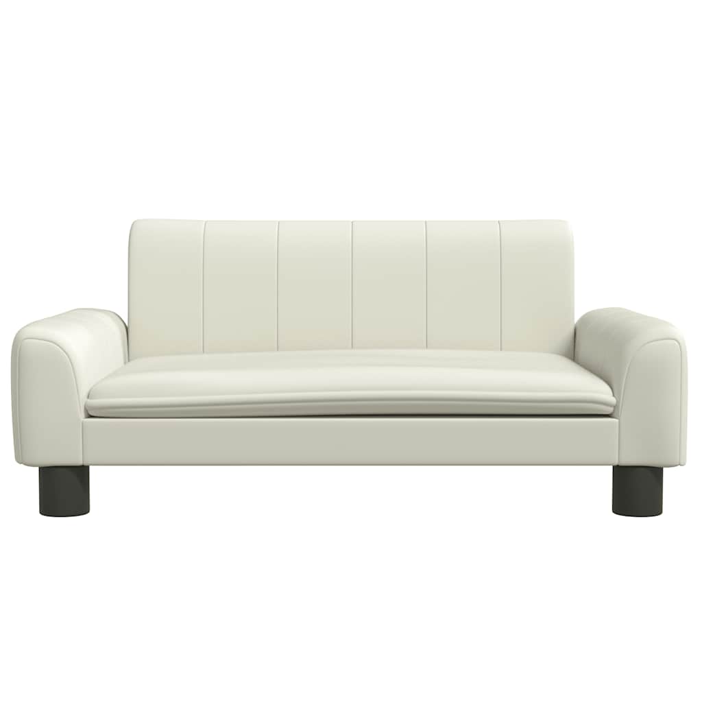 Vidaxxl Hundebett 70x45x30 cm Kunstleder cremefarben