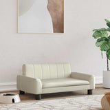 Vidaxxl Hundebett 70x45x30 cm Kunstleder cremefarben