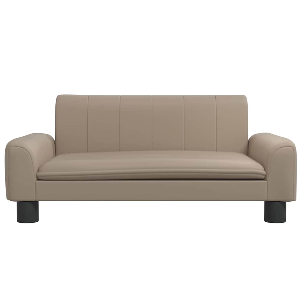 Vidaxxl Hundebett 70x45x30 cm Kunstleder cappuccinofarben