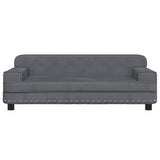 Vidaxl Hundekorb 90x53x30 cm Samt dunkelgrau