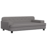 VidaXL Hundebett 90x53x30 cm Kunstleder grau
