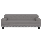 VidaXL Hundebett 90x53x30 cm Kunstleder grau