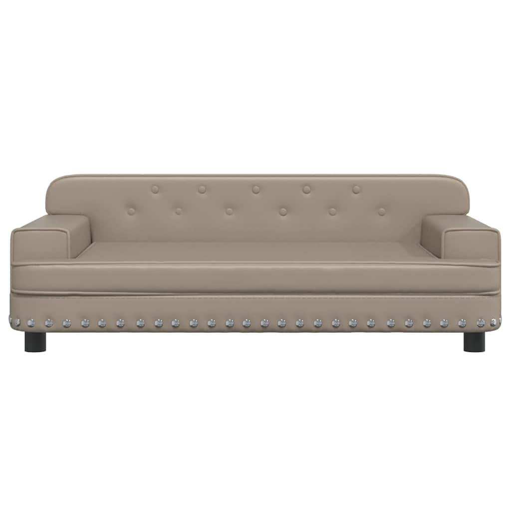 Vidaxl Hundekorb 90x53x30 cm künstlicher Leder Cappuccinocolid