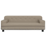 Vidaxl Hundekorb 90x53x30 cm künstlicher Leder Cappuccinocolid