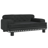 Vidaxl Hundekorb 70x45x30 cm Samt Schwarz