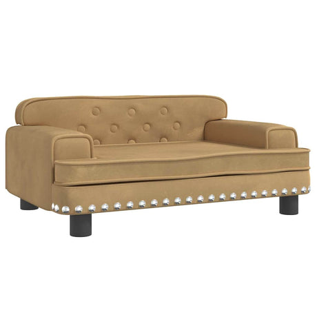 Vidaxxl Hundebett 70x45x30 cm samtbraun