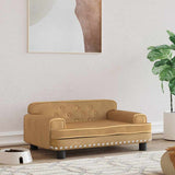 Vidaxxl Hundebett 70x45x30 cm samtbraun