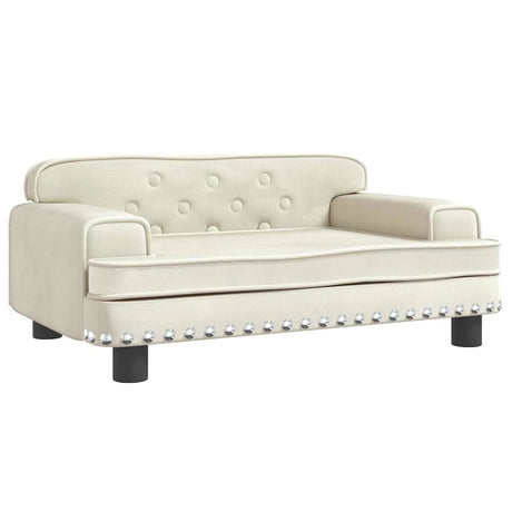 Vidaxl Hundekorb 70x45x30 cm Samtcreme farbig