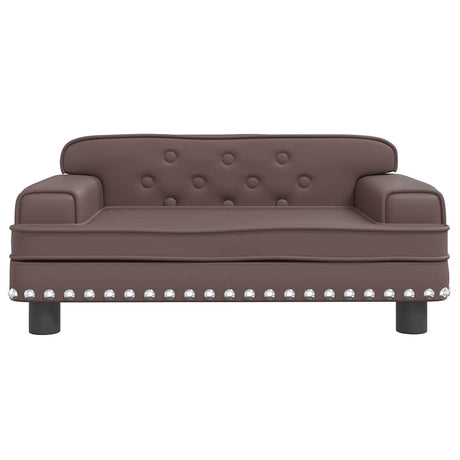 Vidaxxl Hundebett 70x45x30 cm Kunstleder braun