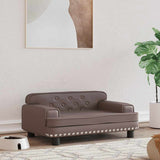 Vidaxxl Hundebett 70x45x30 cm Kunstleder braun