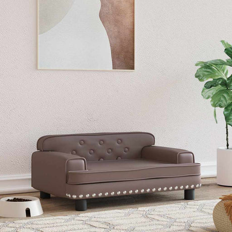 Vidaxxl Hundebett 70x45x30 cm Kunstleder braun