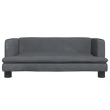 Vidaxl Hundekorb 80x45x30 cm Samt dunkelgrau
