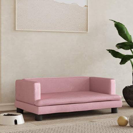 Vidaxl Hundekorb 80x45x30 cm Velvet Pink
