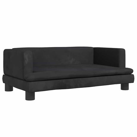 Vidaxl Hundekorb 80x45x30 cm Samt Schwarz