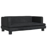 Vidaxl Hundekorb 80x45x30 cm Samt Schwarz