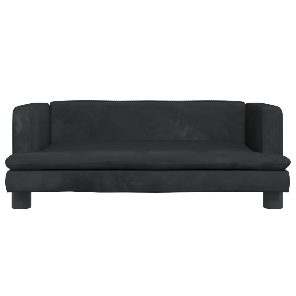 Vidaxl Hundekorb 80x45x30 cm Samt Schwarz