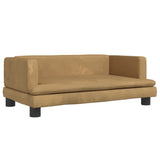 Vidaxl Hundekorb 80x45x30 cm Samtbraun