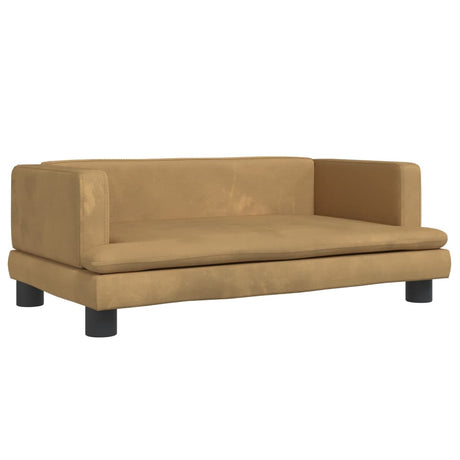 Vidaxl Hundekorb 80x45x30 cm Samtbraun