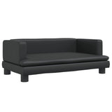 Vidaxl Hundekorb 80x45x30 cm künstliches Leder schwarz