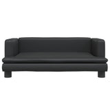Vidaxl Hundekorb 80x45x30 cm künstliches Leder schwarz