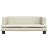 Vidaxl Hundekorb 80x45x30 cm künstliche Ledercreme farbig