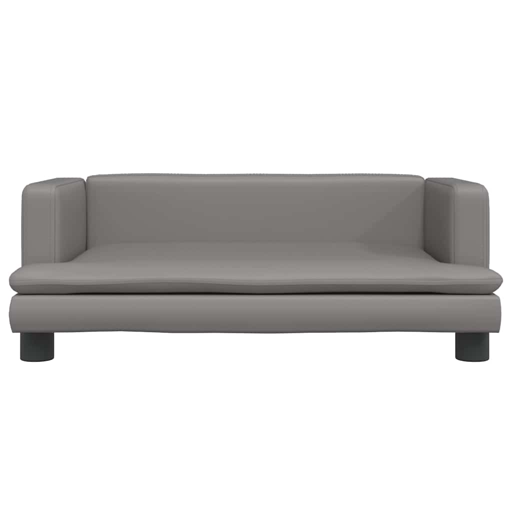Vidaxxl Hundebett 80x45x30 cm Kunstleder grau