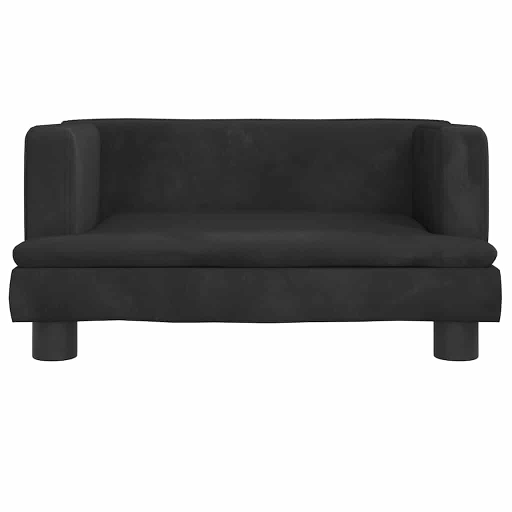 Vidaxl Hundekorb 60x40x30 cm Samt Schwarz