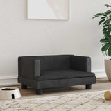 Vidaxl Hundekorb 60x40x30 cm Samt Schwarz