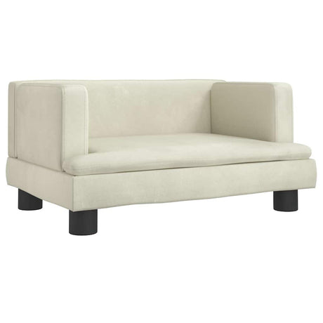 Vidaxxl Hundebett 60x40x30 cm Samt cremefarben