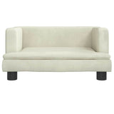 Vidaxxl Hundebett 60x40x30 cm Samt cremefarben