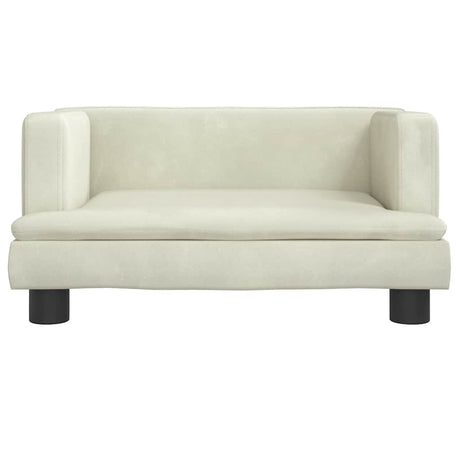 Vidaxxl Hundebett 60x40x30 cm Samt cremefarben