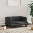 Vidaxxl Hundebett 60x40x30 cm Kunstleder schwarz