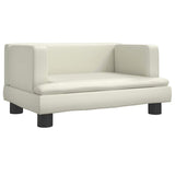Vidaxxl Hundebett 60x40x30 cm Kunstleder cremefarben