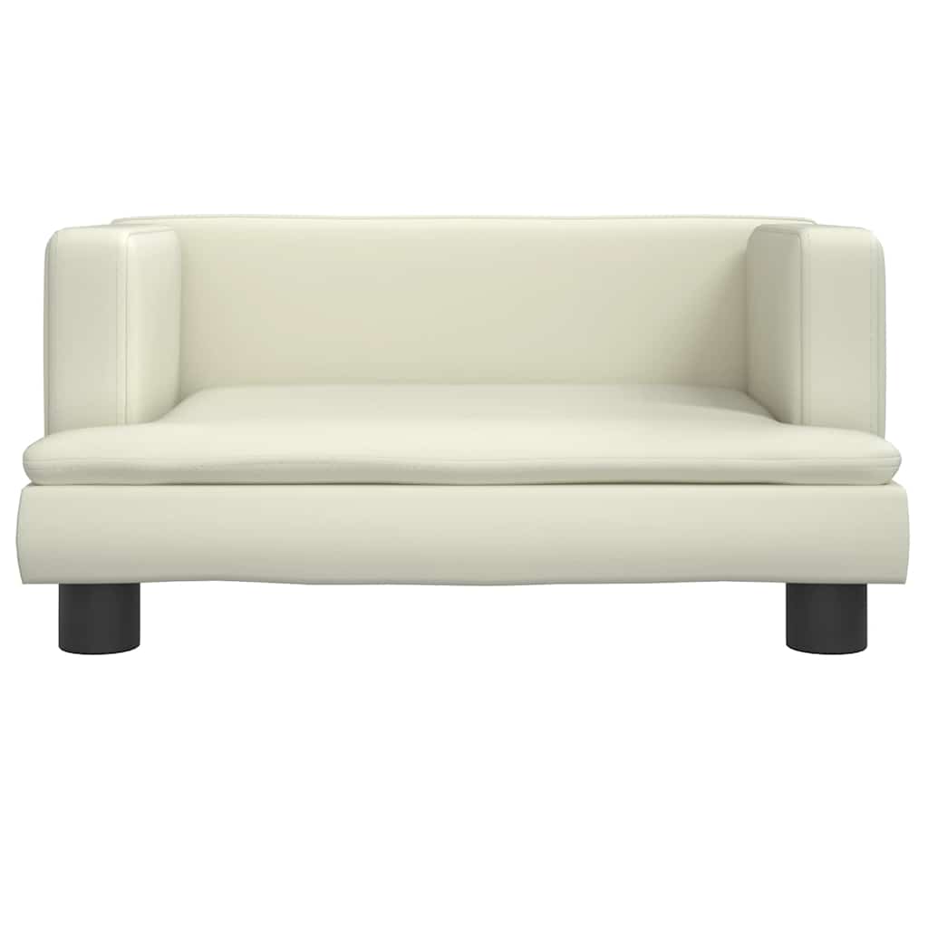 Vidaxxl Hundebett 60x40x30 cm Kunstleder cremefarben