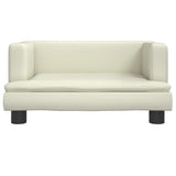 Vidaxxl Hundebett 60x40x30 cm Kunstleder cremefarben