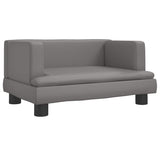 Vidaxxl Hundebett 60x40x30 cm Kunstleder grau
