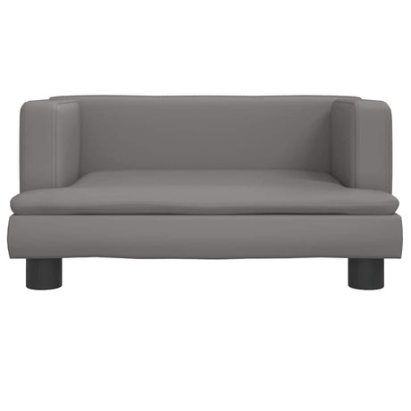 Vidaxxl Hundebett 60x40x30 cm Kunstleder grau