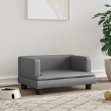 Vidaxxl Hundebett 60x40x30 cm Kunstleder grau