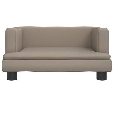 Vidaxxl Hundebett 60x40x30 cm Kunstleder cappuccinofarben