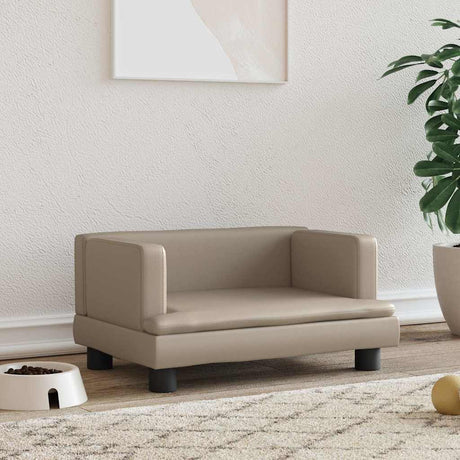 Vidaxxl Hundebett 60x40x30 cm Kunstleder cappuccinofarben