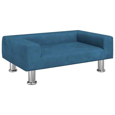 Vidaxxl Hundebett 70x45x26,5 cm samtblau