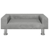 Vidaxl Hundekorb 70x45x26,5 cm Samt hellgrau