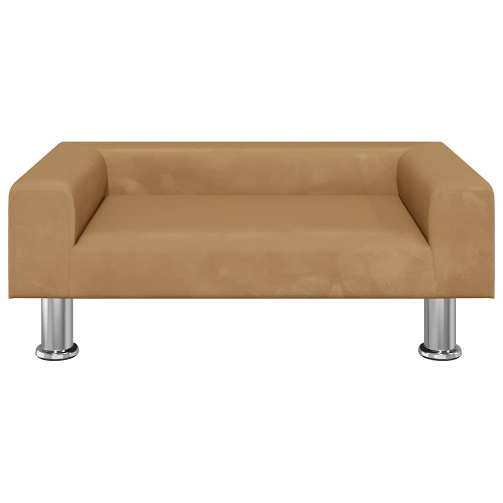 Vidaxl Hundekorb 70x45x26,5 cm Samtbraun