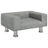 Vidaxl Hundekorb 50x40x26,5 cm Samt hellgrau