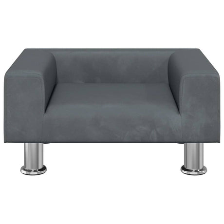 Vidaxl Hundekorb 50x40x26,5 cm Samt dunkelgrau