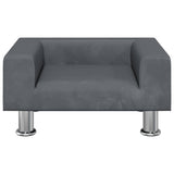 Vidaxl Hundekorb 50x40x26,5 cm Samt dunkelgrau
