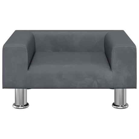 Vidaxl Hundekorb 50x40x26,5 cm Samt dunkelgrau